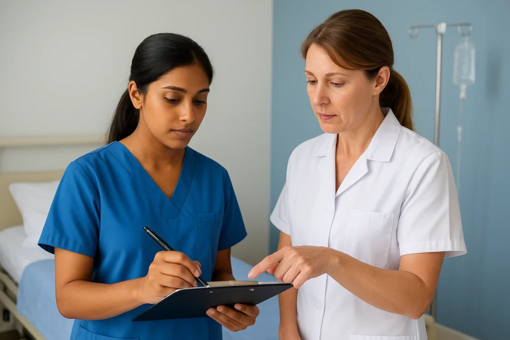 Overview graphic explaining the Competence Assessment Program for internationally qualified nurses