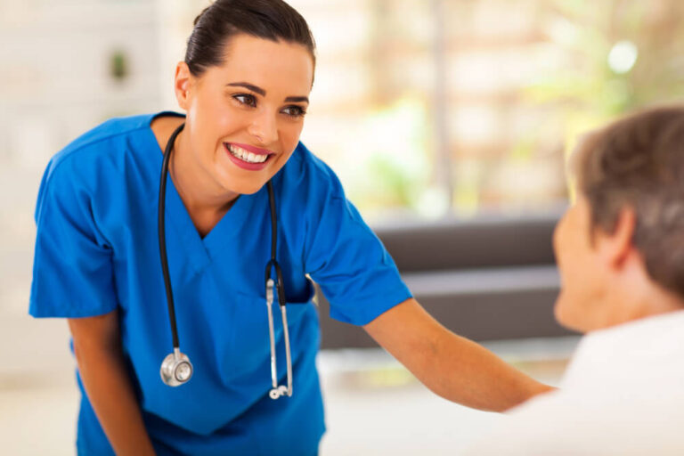 Successful nurse celebrating her career achievement