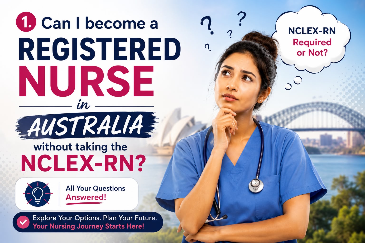 International nurse exploring the New Zealand nursing registration pathway to become a Registered Nurse in Australia without the NCLEX-RN, where eligible.